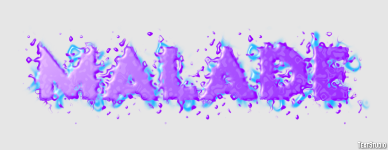 Malade Effet de texte
