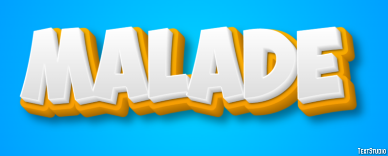 Malade Effet de texte