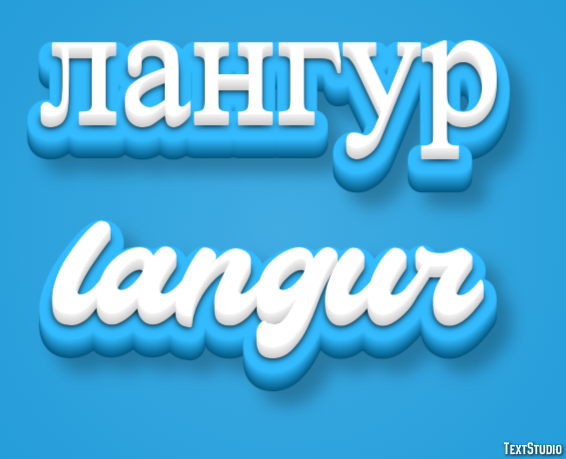 лангур langur Metin Efekti