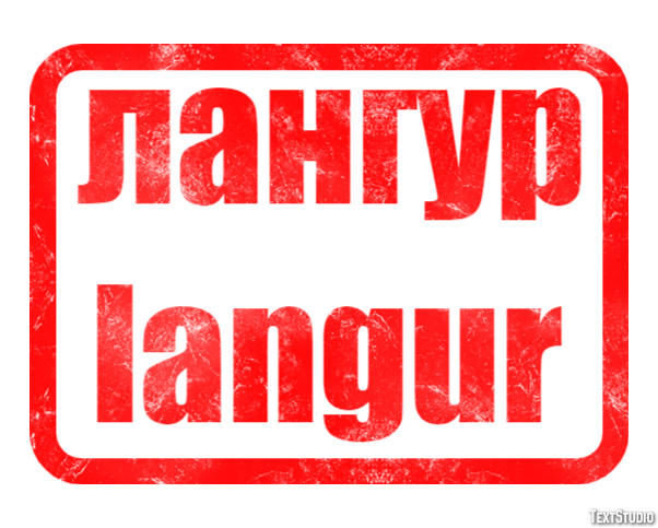 лангур langur Текстовый эффект