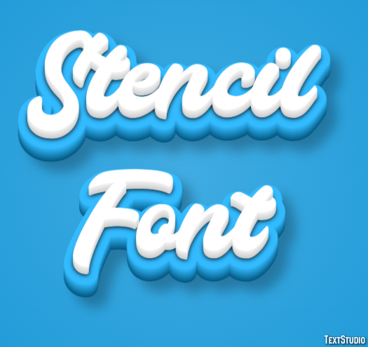 Stencil Font Text Effect