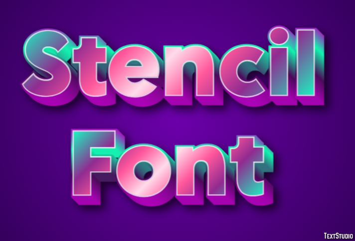 Stencil Font Text Effect