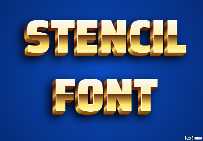 Stencil Font Text Effect