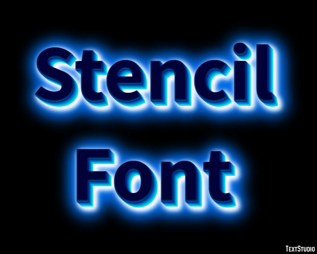 Stencil Font Text Effect