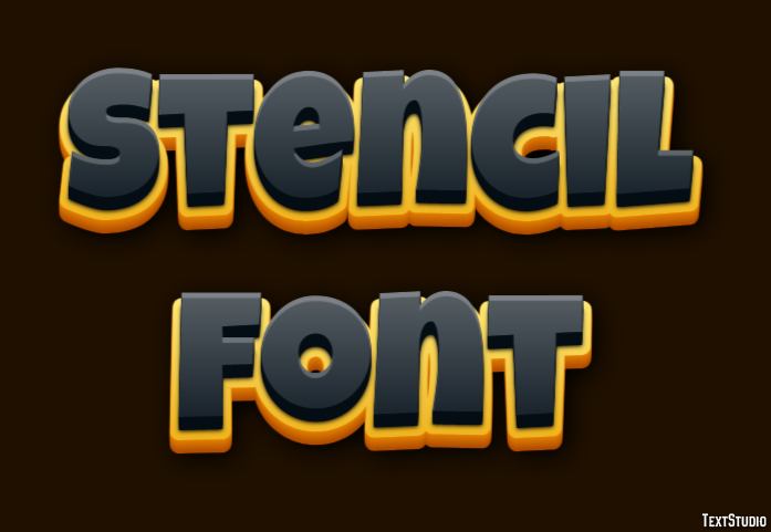 Stencil Font Text Effect