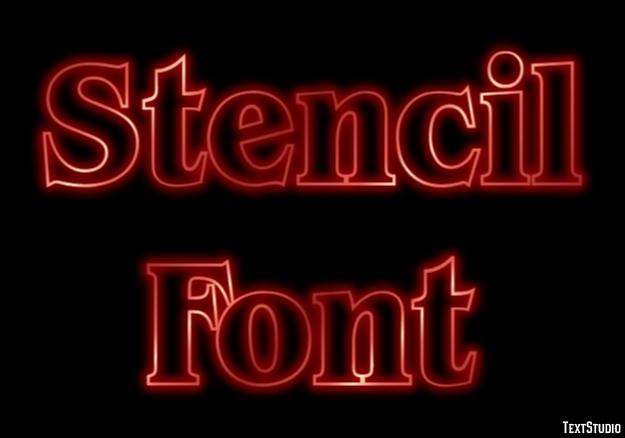 Stencil Font Effetto testo