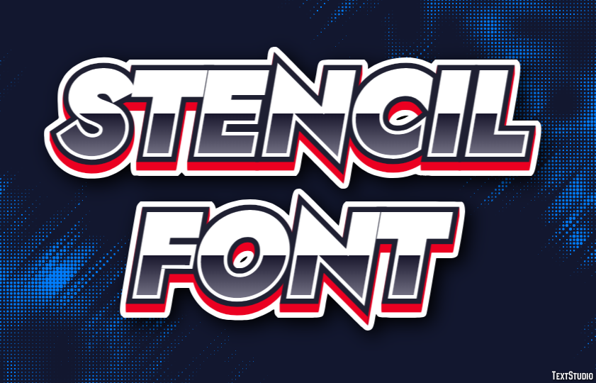 Stencil Font Text Effect