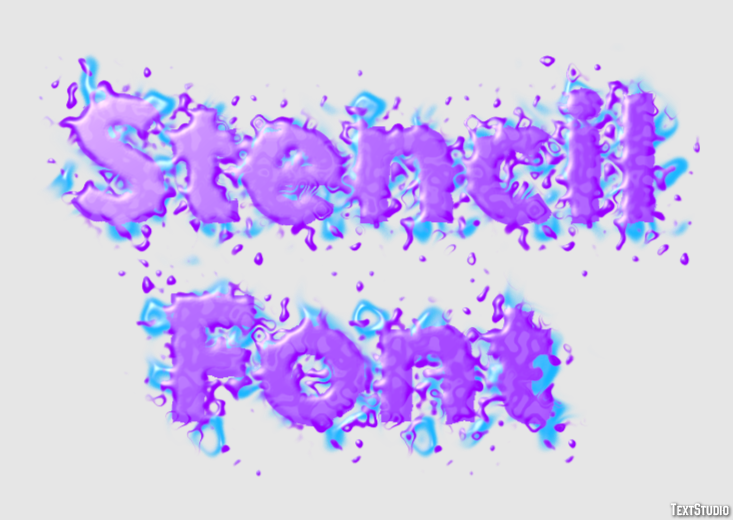 Stencil Font Text Effect