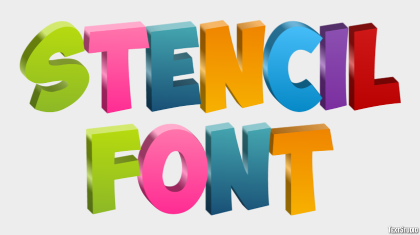 Stencil Font Text Effect
