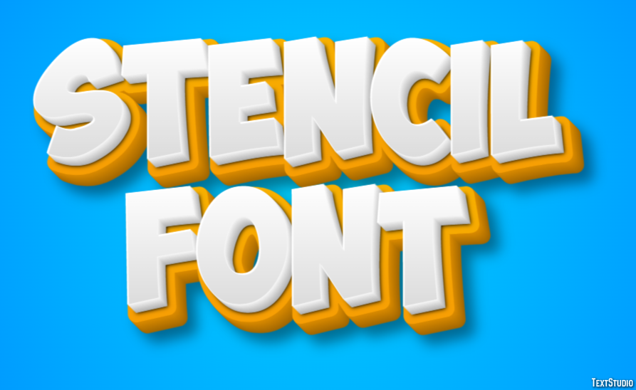 Stencil Font Text Effect