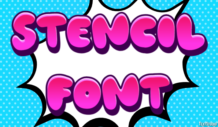 Stencil Font Text Effect