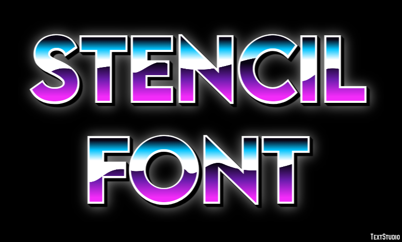 Stencil Font Effetto testo
