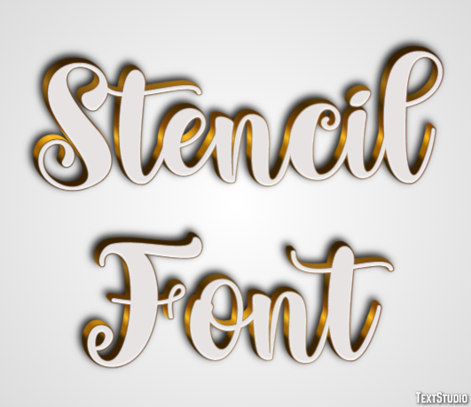 Stencil Font Text Effect