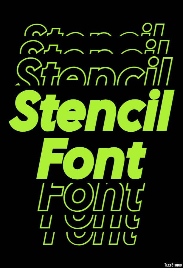 Stencil Font Text Effect