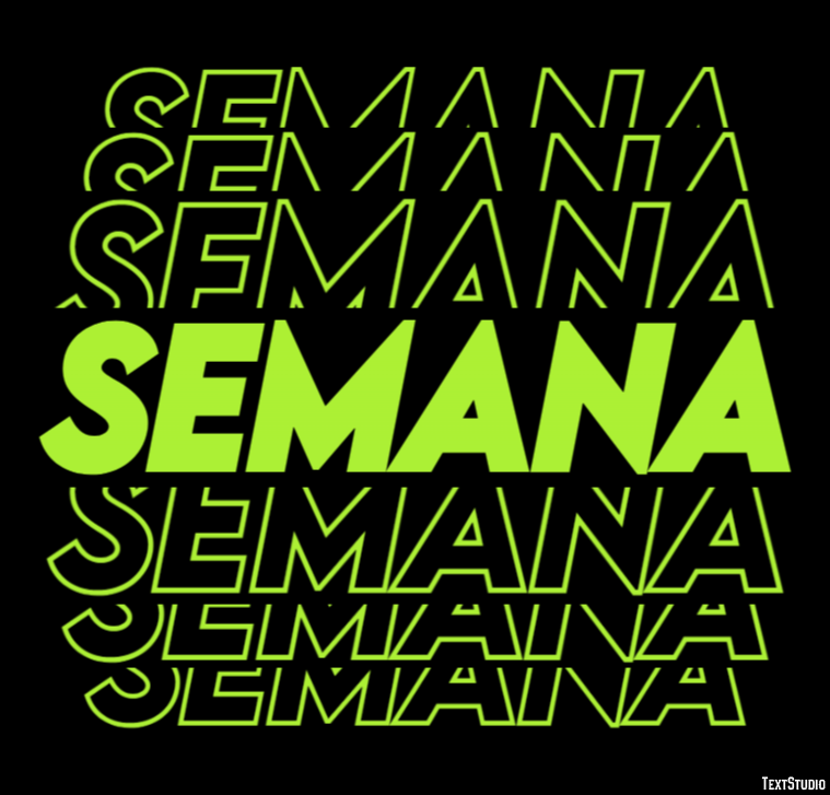 Semana Tekst effect