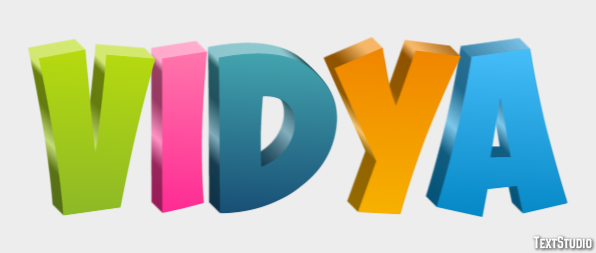 Vidya Text Effect