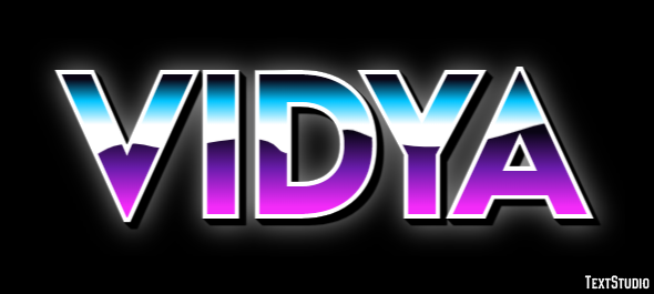 Vidya Text Effect