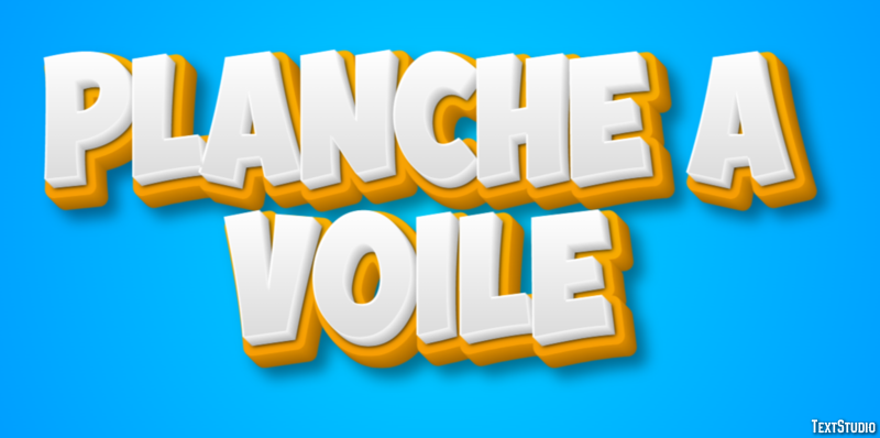 Planche à voile Text Effect