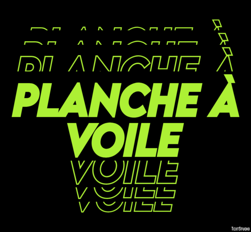 Planche à voile Text Effect