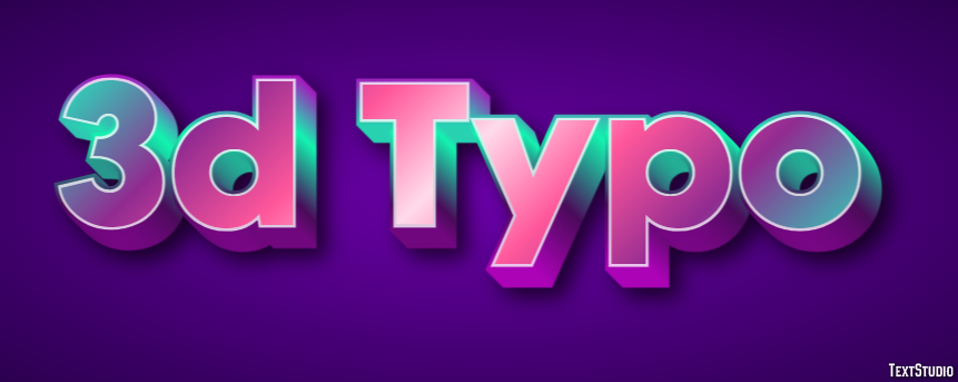 3d Typo Эффект текста