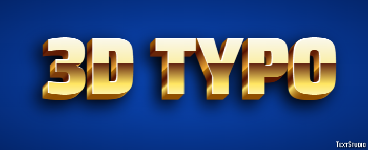 3d Typo Efecto de Texto