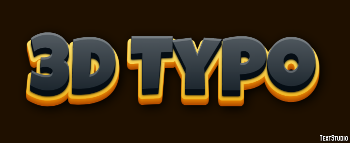 3d Typo Effet de Texte