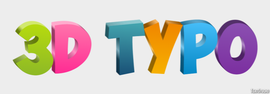 3d Typo Эффект текста