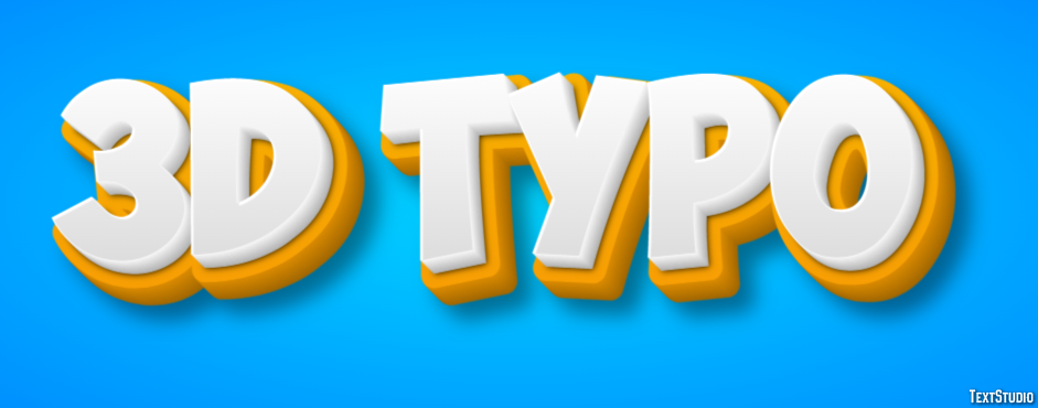 3d Typo Эффект текста