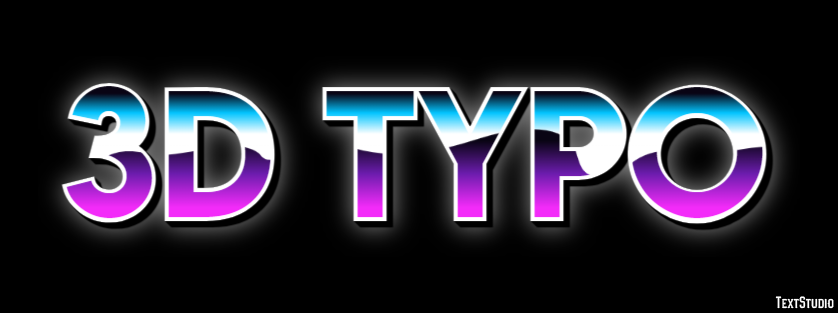 3d Typo Effet de Texte