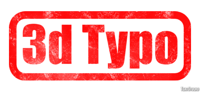 3d Typo Effet de Texte