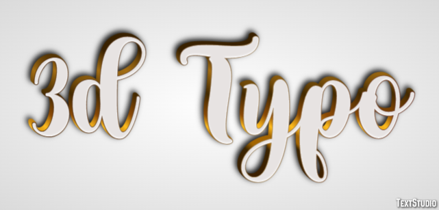 3d Typo Efecto de Texto