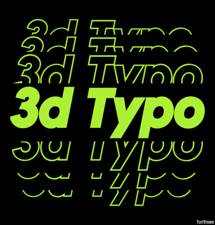 3d Typo Effet de Texte