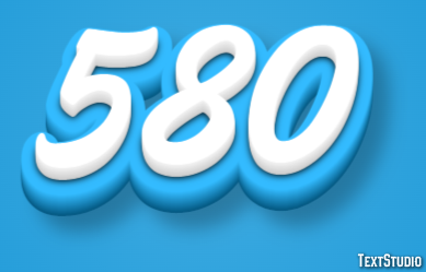 580 Text Effect