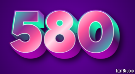 580 Text Effect