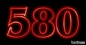 580 Text Effect