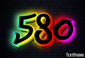 580 Text Effect