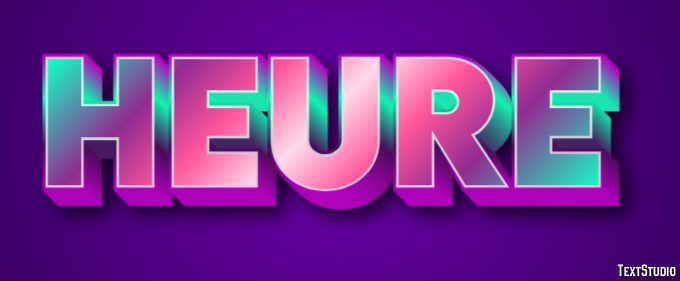 Heure Efecto de Texto