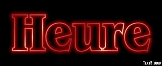 Heure Effet de texte