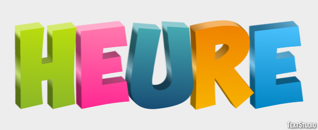 Heure Effet de Texte