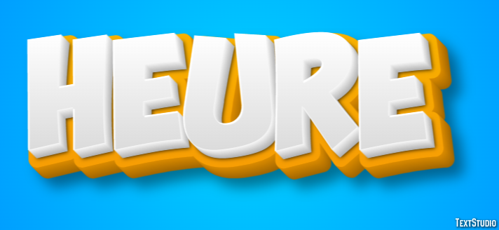 Heure Effet de Texte