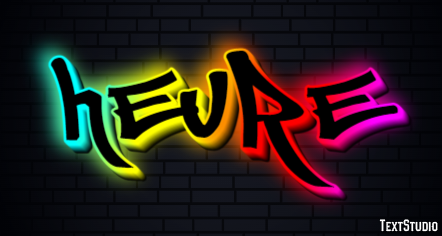 Heure Effet de texte