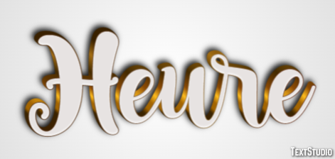 Heure Effet de Texte