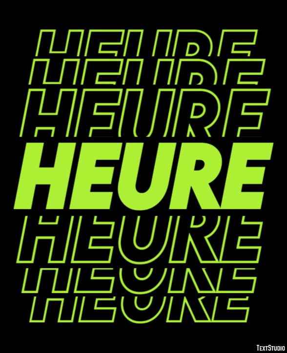 Heure テキスト効果