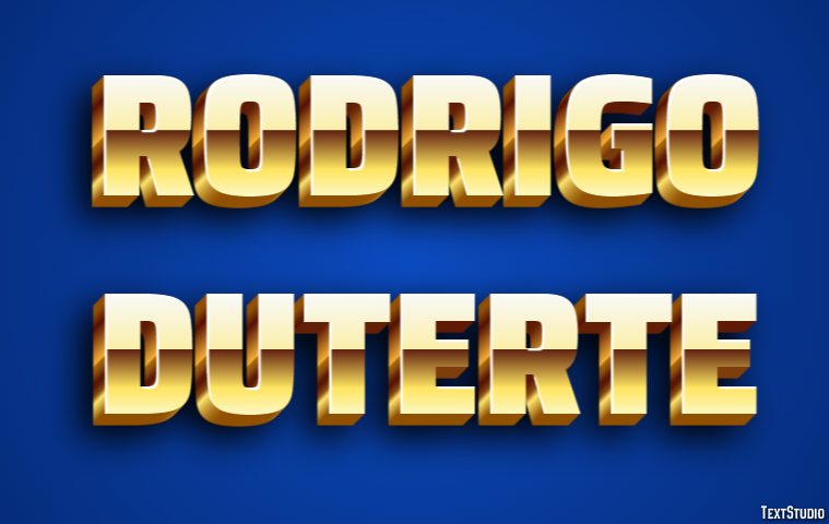 Rodrigo Duterte Text Effect