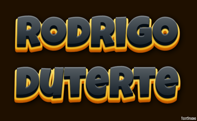 Rodrigo Duterte Text Effect