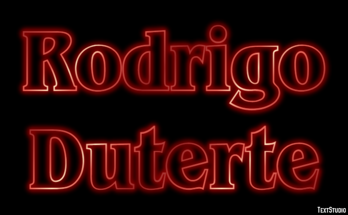Rodrigo Duterte Effetto testo