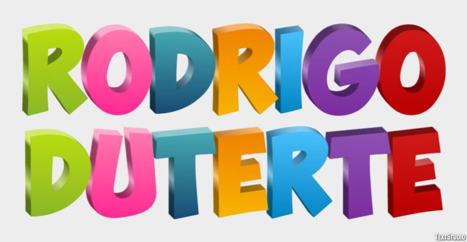 Rodrigo Duterte Effetto testo