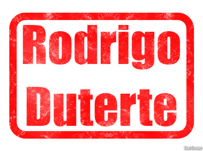 Rodrigo Duterte Effetto testo
