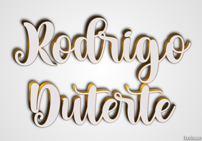 Rodrigo Duterte Text Effect