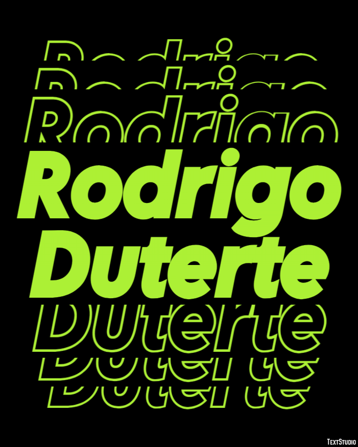 Rodrigo Duterte Text effect